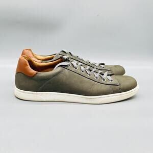 Vionic Shoes Mens 10 Gray Nubuck Leather Baldwin Low Top Casual Sneakers Comfort